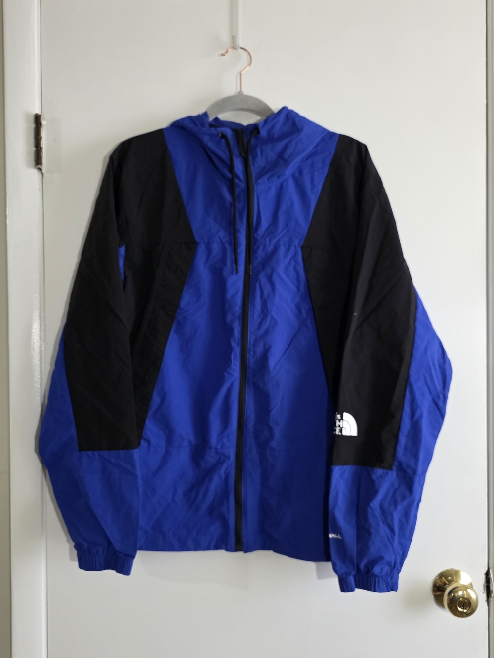 The North Face Men's Blue & Black Hooded Windbreaker